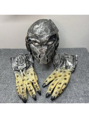 Rubie's Alien vs Predator Movie Latex Mask + Hands Gloves 2007 Halloween Costume